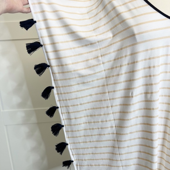 Duffield Lane Joslin Striped Tassel Caftan S/M - Picture 2 of 5